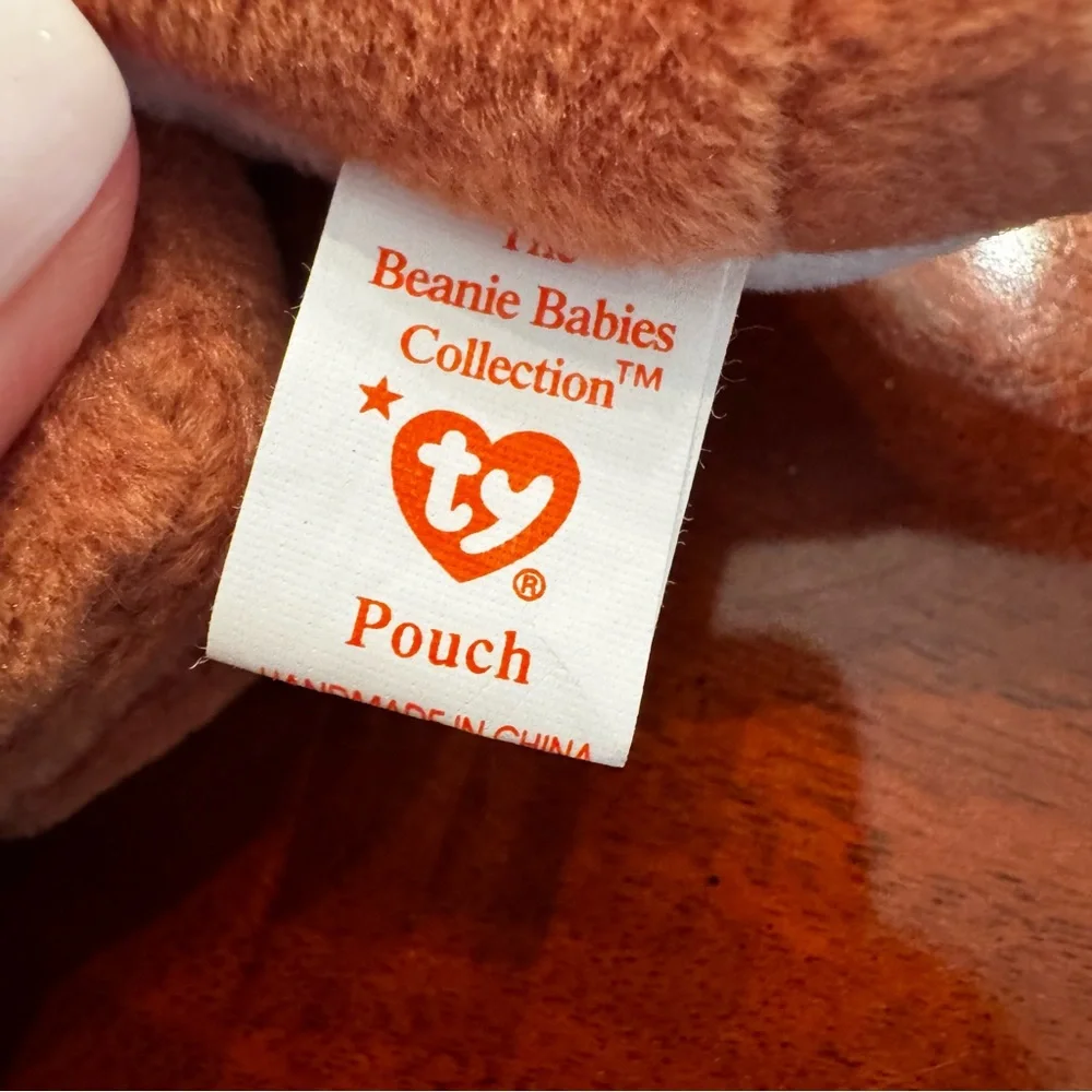 Vintage Ty Beanie Baby Pouch Kangaroo Joey PVC 5th Gen Tags